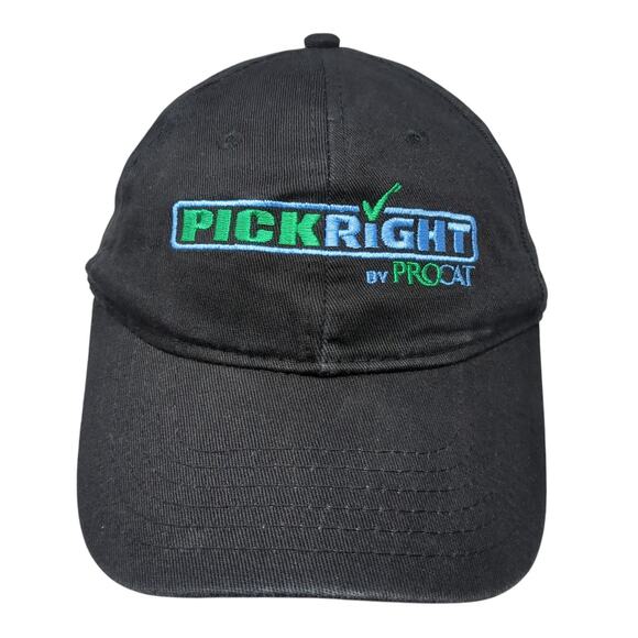 Pick Right By Procat Strapback Baseball Cap Black One Size Adjustable Apollo USA - Picture 1 of 9